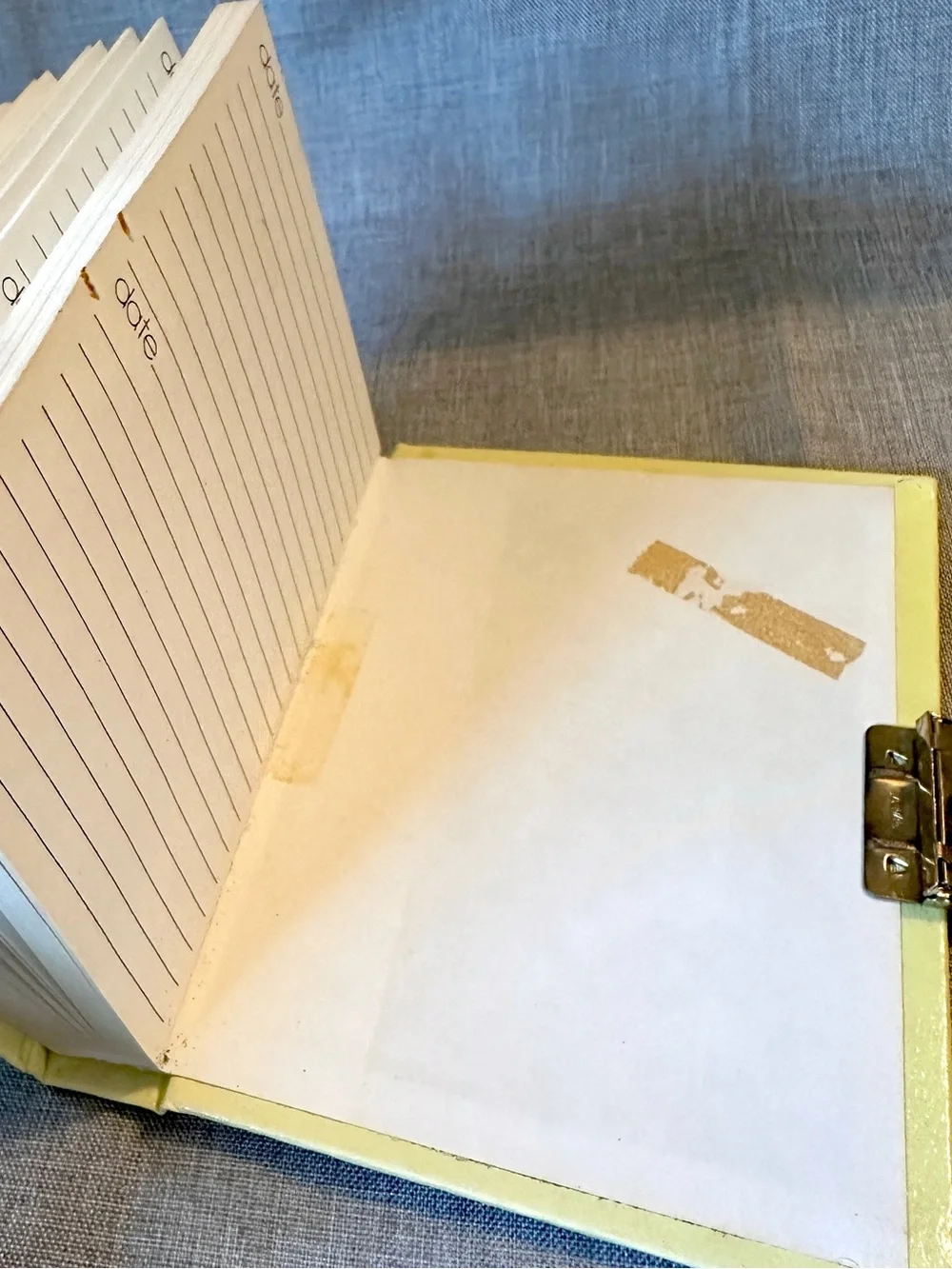 Vintage One Year Diary 1970’s Lock With Key Journal Cottagecore Empty